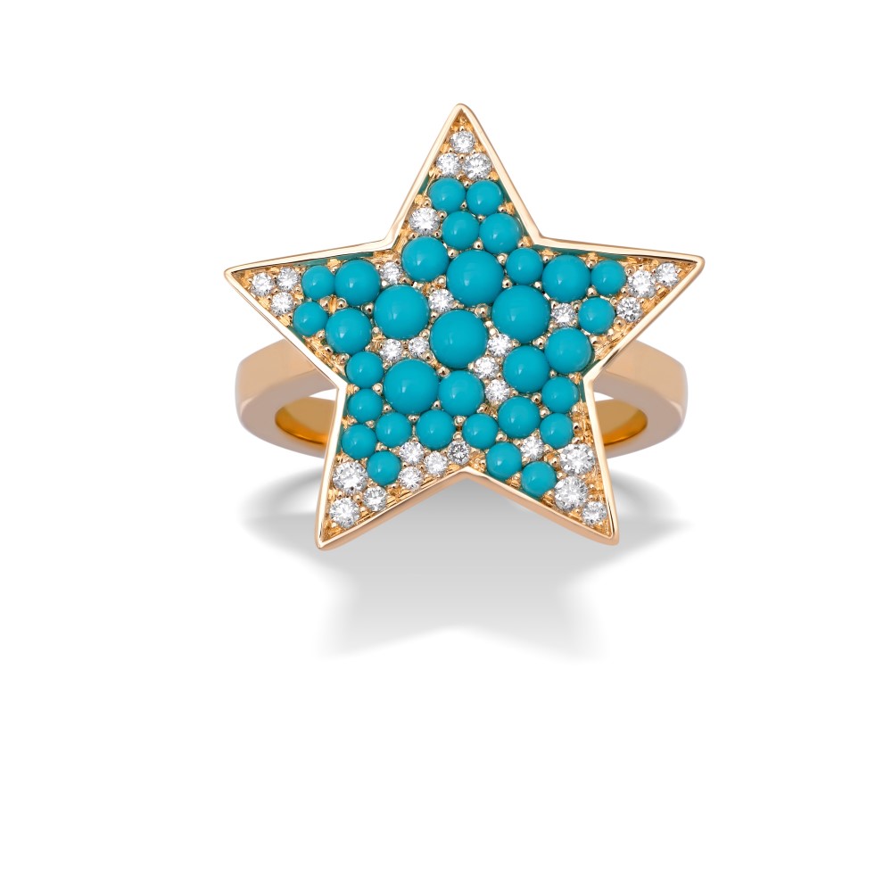 Robinson Pelham - Turquoise and diamond Vega ring